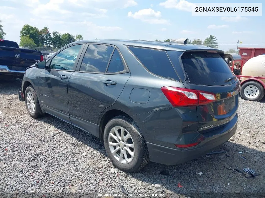 2GNAXSEV0L6175545 2020 Chevrolet Equinox Awd Ls