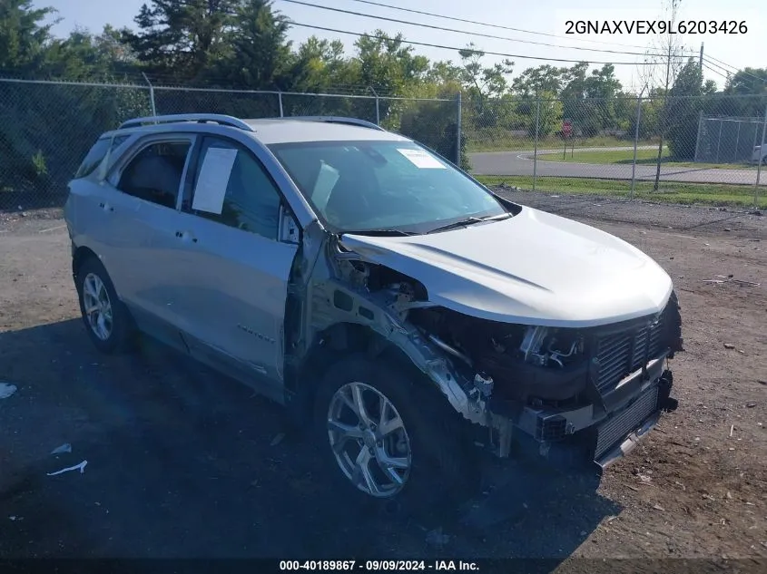 2020 Chevrolet Equinox Awd Lt 2.0L Turbo VIN: 2GNAXVEX9L6203426 Lot: 40189867