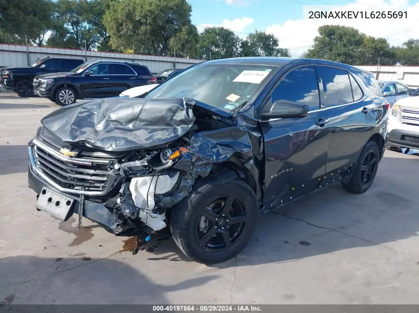 2020 Chevrolet Equinox Fwd Lt 1.5L Turbo VIN: 2GNAXKEV1L6265691 Lot: 40197864