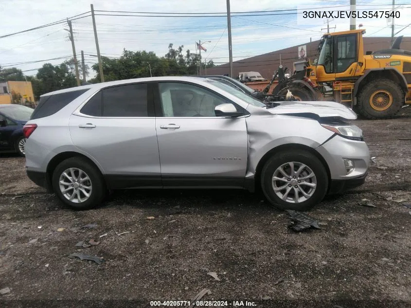 2020 Chevrolet Equinox Fwd 2Fl VIN: 3GNAXJEV5LS547540 Lot: 40205771