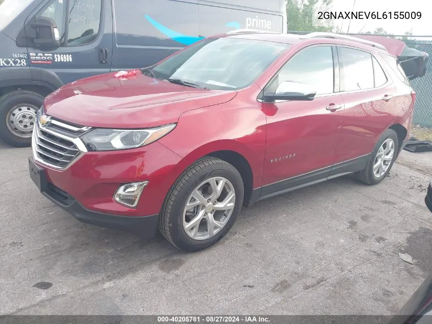 2020 Chevrolet Equinox Fwd Premier 1.5L Turbo VIN: 2GNAXNEV6L6155009 Lot: 40205781