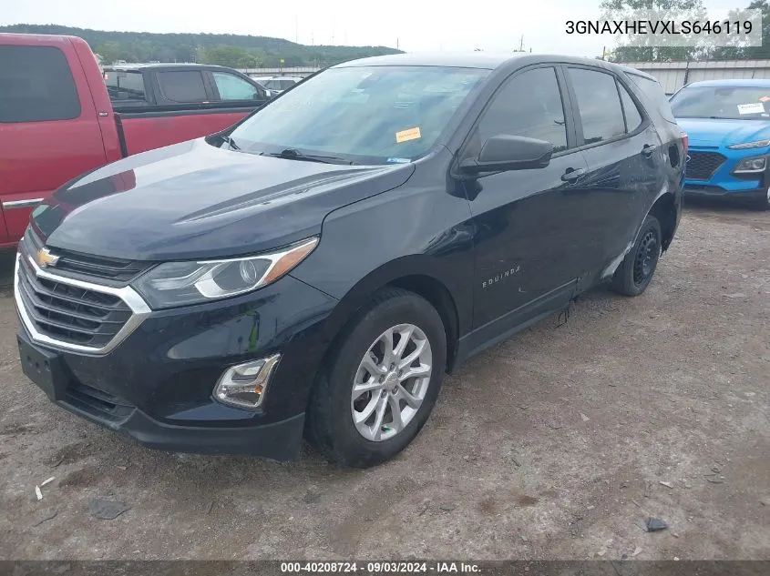 2020 Chevrolet Equinox Fwd Ls VIN: 3GNAXHEVXLS646119 Lot: 40208724