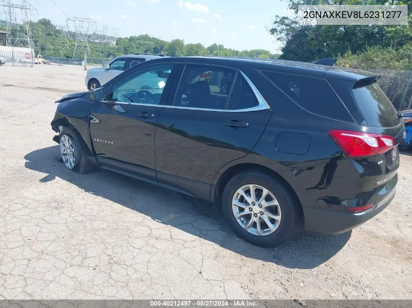 2020 Chevrolet Equinox Fwd Lt 1.5L Turbo VIN: 2GNAXKEV8L6231277 Lot: 40212497