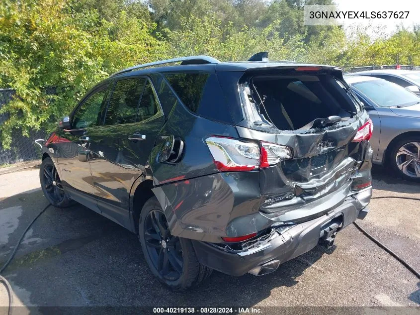 2020 Chevrolet Equinox Awd Premier 2.0L Turbo VIN: 3GNAXYEX4LS637627 Lot: 40219138