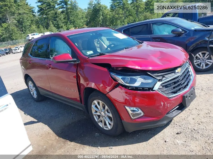 2020 Chevrolet Equinox Lt VIN: 2GNAXKEV5L6250286 Lot: 40222291