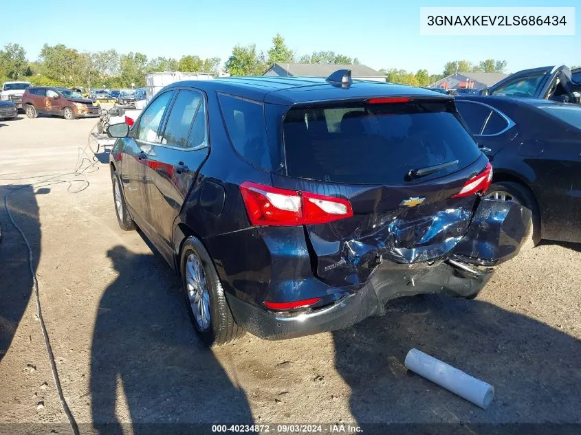 2020 Chevrolet Equinox Fwd Lt 1.5L Turbo VIN: 3GNAXKEV2LS686434 Lot: 40234872