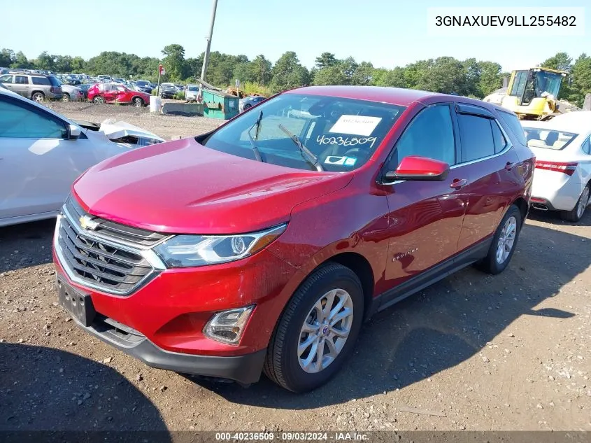 2020 Chevrolet Equinox Awd Lt 1.5L Turbo VIN: 3GNAXUEV9LL255482 Lot: 40236509