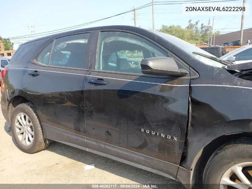 2020 Chevrolet Equinox Ls VIN: 2GNAXSEV4L6222298 Lot: 40262117