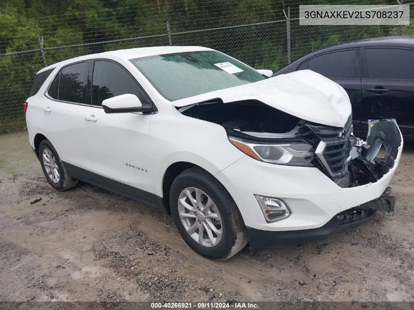 2020 Chevrolet Equinox Lt VIN: 3GNAXKEV2LS708237 Lot: 40266921