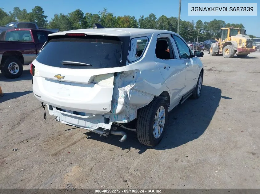 3GNAXKEV0LS687839 2020 Chevrolet Equinox Fwd Lt 1.5L Turbo