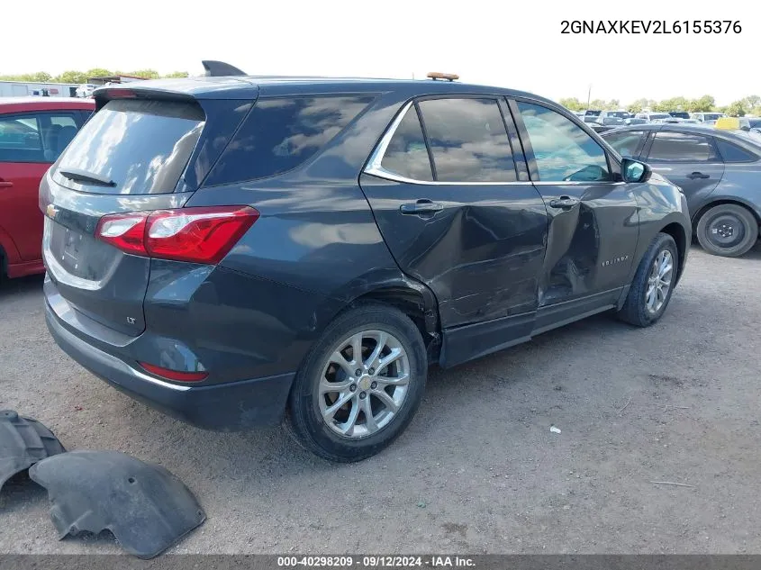 2020 Chevrolet Equinox Lt VIN: 2GNAXKEV2L6155376 Lot: 40298209