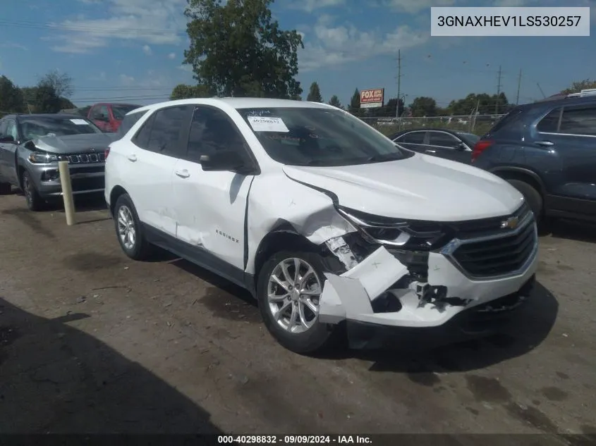 2020 Chevrolet Equinox Fwd Ls VIN: 3GNAXHEV1LS530257 Lot: 40298832