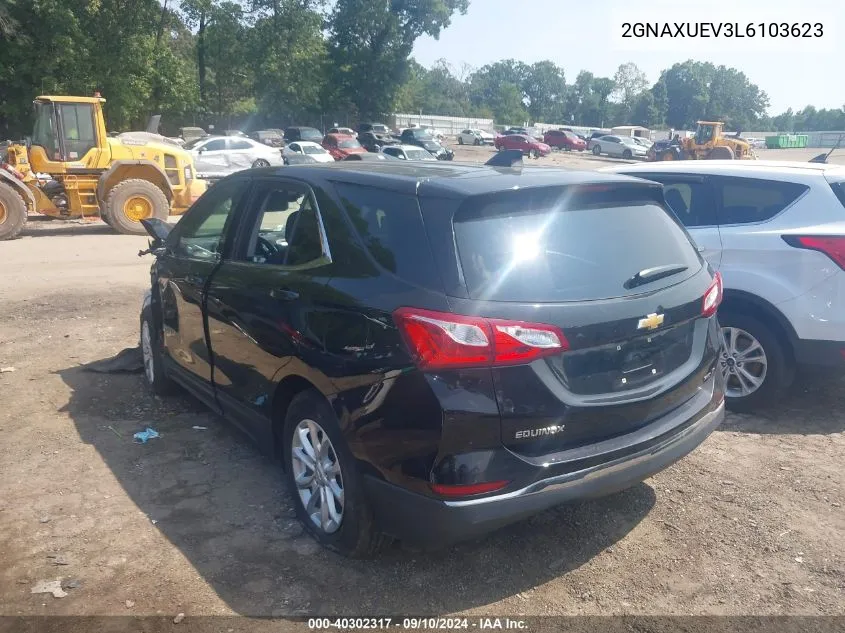 2020 Chevrolet Equinox Lt VIN: 2GNAXUEV3L6103623 Lot: 40302317