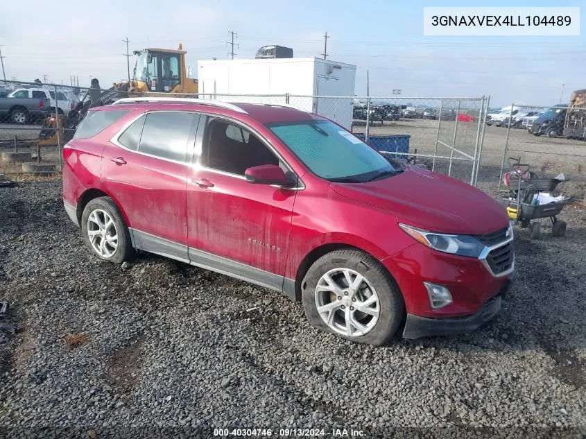 2020 Chevrolet Equinox Lt VIN: 3GNAXVEX4LL104489 Lot: 40304746