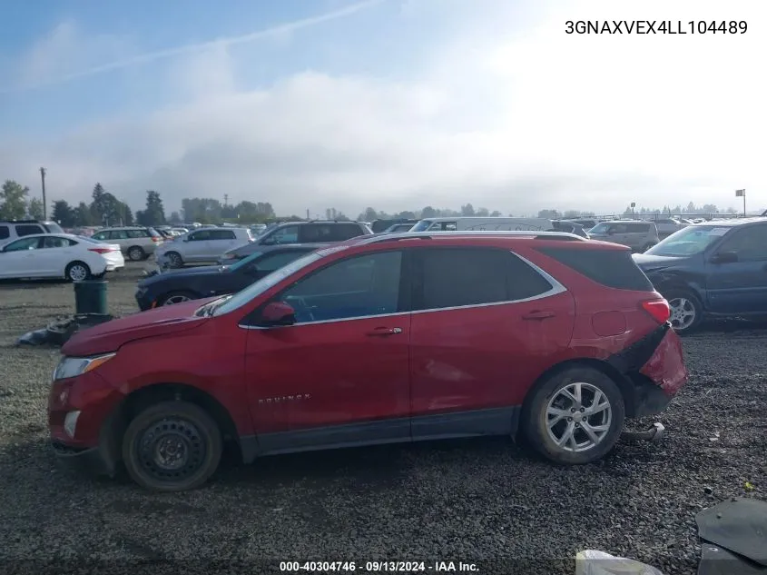 2020 Chevrolet Equinox Lt VIN: 3GNAXVEX4LL104489 Lot: 40304746