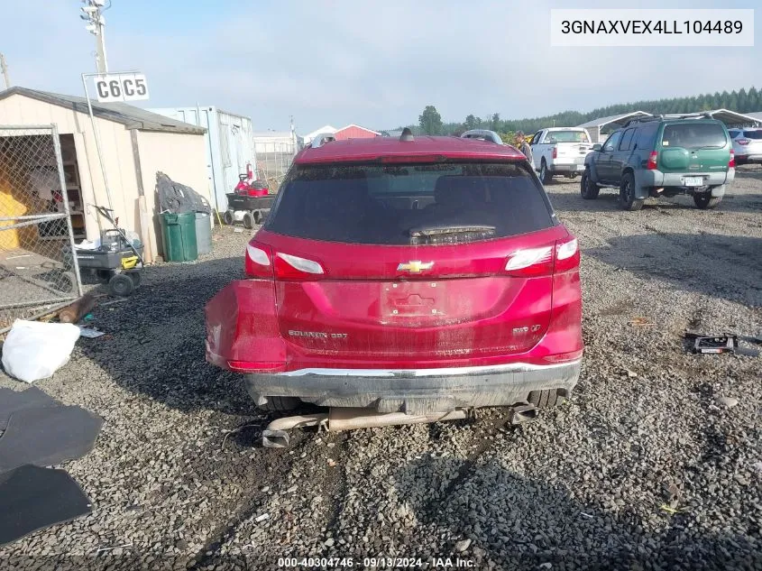 2020 Chevrolet Equinox Lt VIN: 3GNAXVEX4LL104489 Lot: 40304746