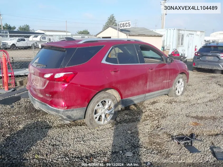 2020 Chevrolet Equinox Lt VIN: 3GNAXVEX4LL104489 Lot: 40304746