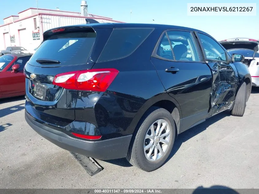 2020 Chevrolet Equinox Fwd Ls VIN: 2GNAXHEV5L6212267 Lot: 40311347