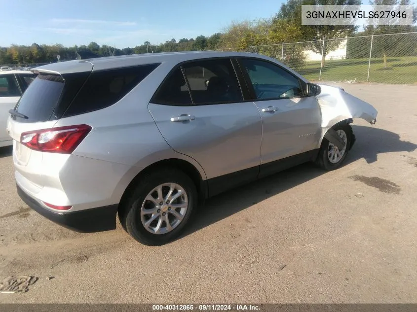 2020 Chevrolet Equinox Ls VIN: 3GNAXHEV5LS627946 Lot: 40312865