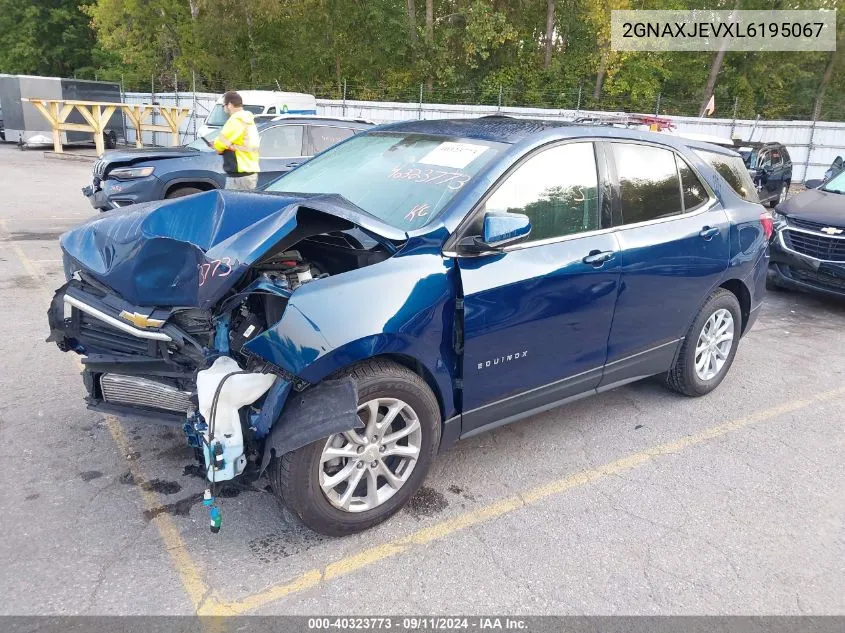 2020 Chevrolet Equinox Lt VIN: 2GNAXJEVXL6195067 Lot: 40323773