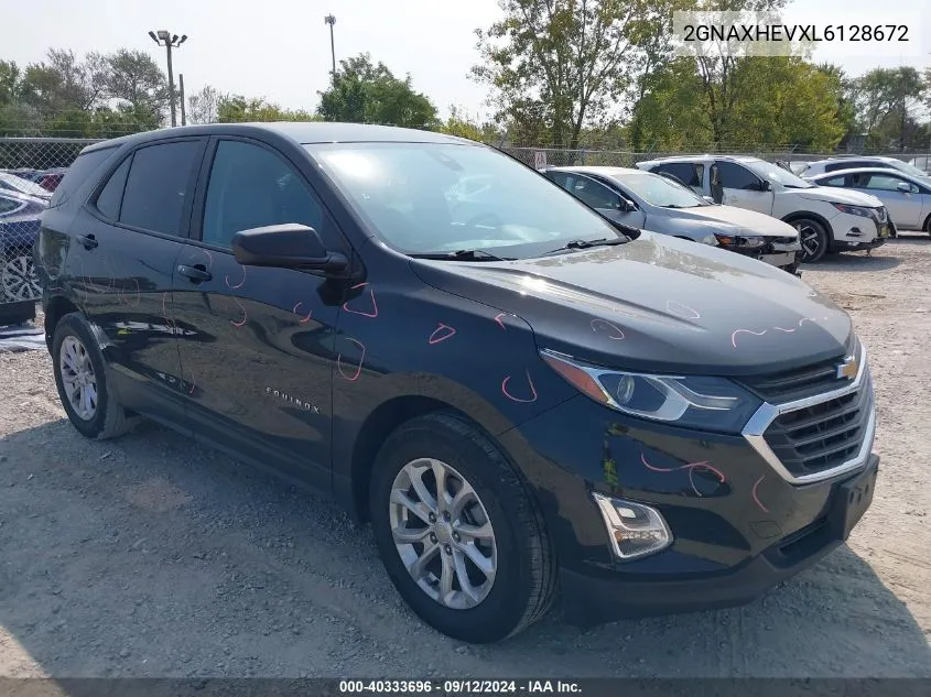 2020 Chevrolet Equinox Ls VIN: 2GNAXHEVXL6128672 Lot: 40333696