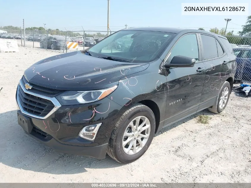 2020 Chevrolet Equinox Ls VIN: 2GNAXHEVXL6128672 Lot: 40333696