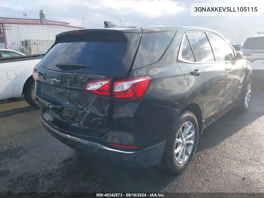 2020 Chevrolet Equinox Lt VIN: 3GNAXKEV5LL105115 Lot: 40342573