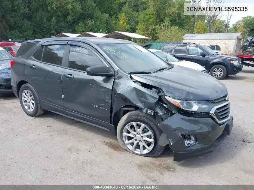 2020 Chevrolet Equinox Ls VIN: 3GNAXHEV1LS595335 Lot: 40343648