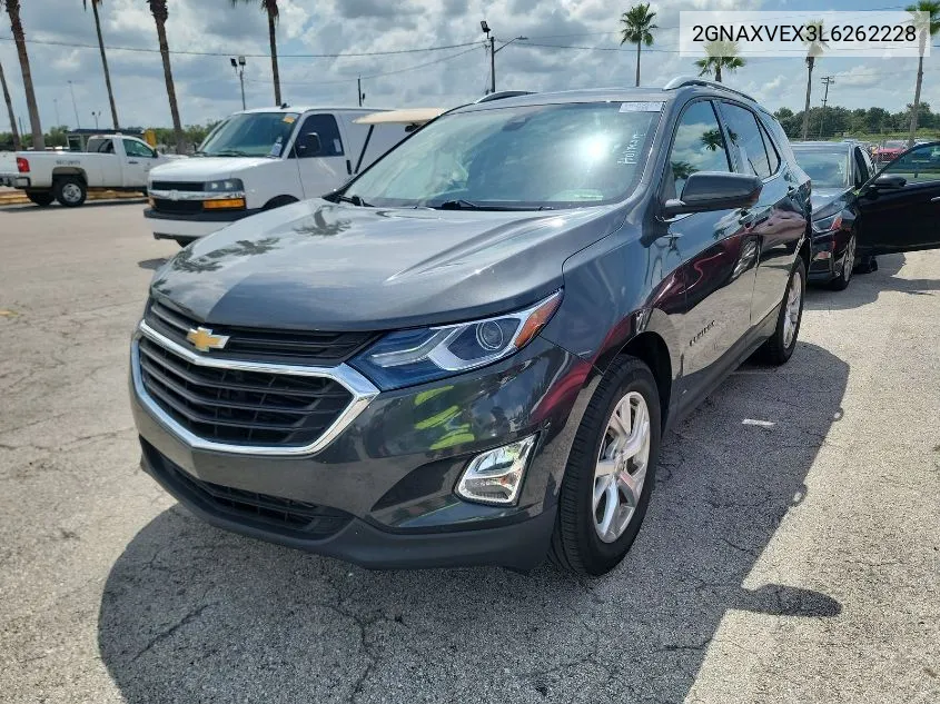 2020 Chevrolet Equinox Lt VIN: 2GNAXVEX3L6262228 Lot: 40355488