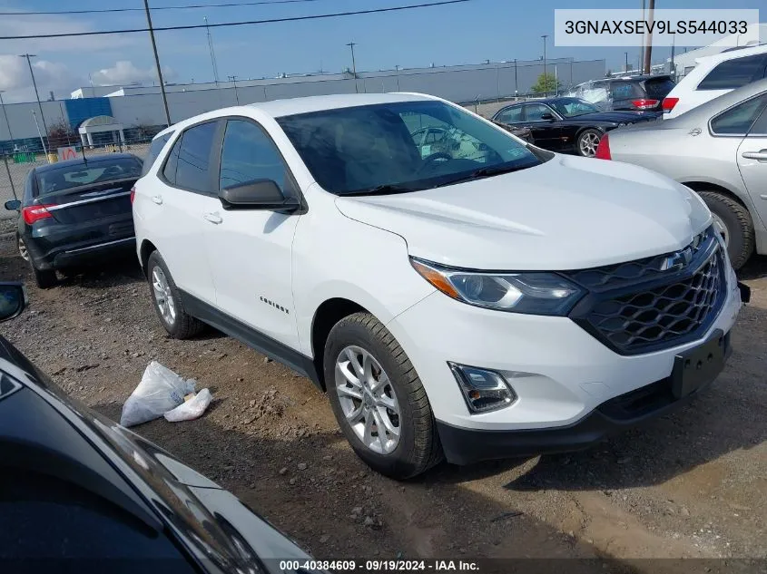 2020 Chevrolet Equinox Awd Ls VIN: 3GNAXSEV9LS544033 Lot: 40384609