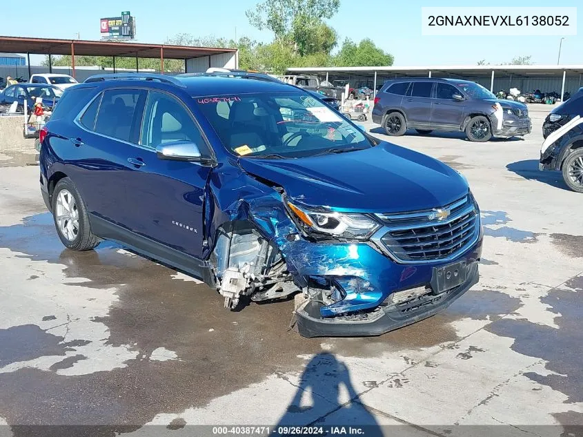 2020 Chevrolet Equinox Premier VIN: 2GNAXNEVXL6138052 Lot: 40387471