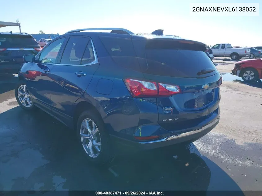 2020 Chevrolet Equinox Premier VIN: 2GNAXNEVXL6138052 Lot: 40387471