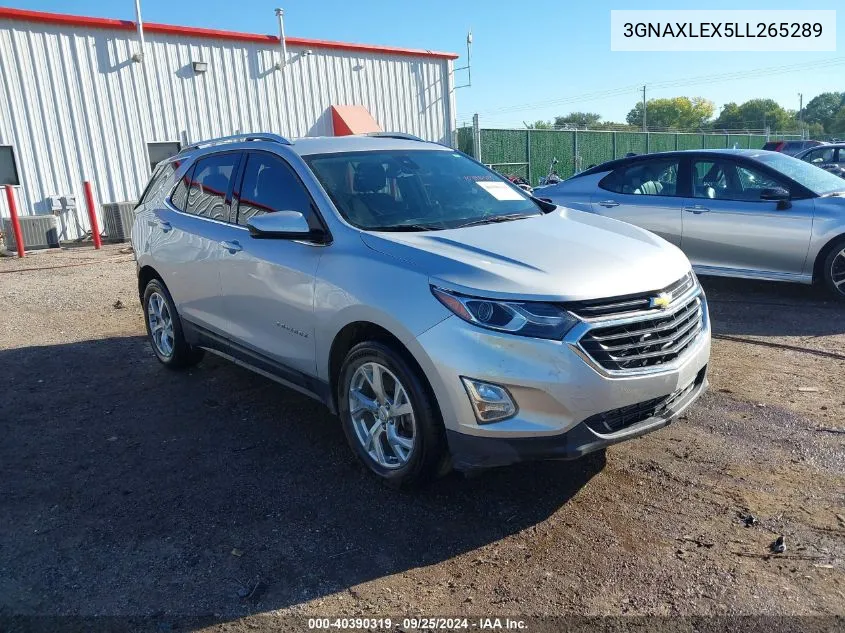 2020 Chevrolet Equinox Fwd Lt 2.0L Turbo VIN: 3GNAXLEX5LL265289 Lot: 40390319