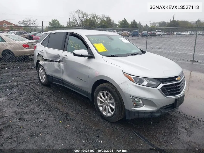 2020 Chevrolet Equinox Fwd Lt 1.5L Turbo VIN: 3GNAXKEVXLS527113 Lot: 40428103