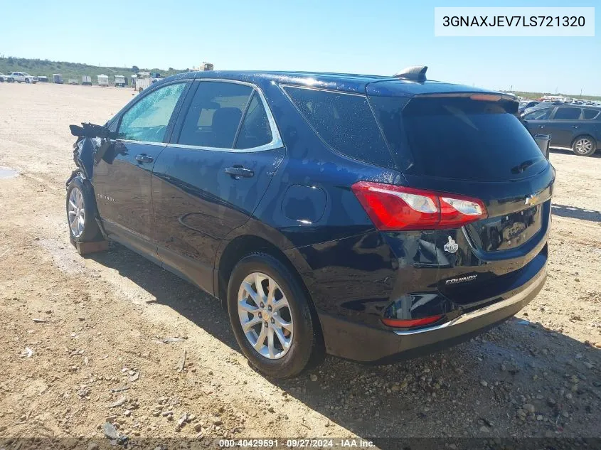 2020 Chevrolet Equinox Fwd 2Fl VIN: 3GNAXJEV7LS721320 Lot: 40429591