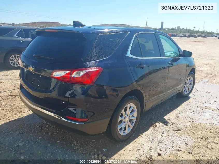 2020 Chevrolet Equinox Fwd 2Fl VIN: 3GNAXJEV7LS721320 Lot: 40429591