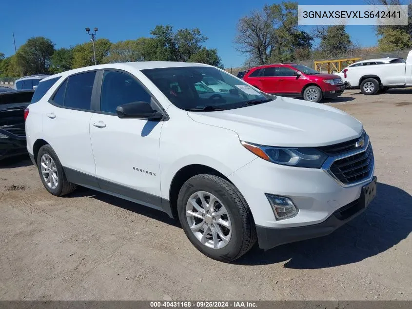 2020 Chevrolet Equinox Awd Ls VIN: 3GNAXSEVXLS642441 Lot: 40431168