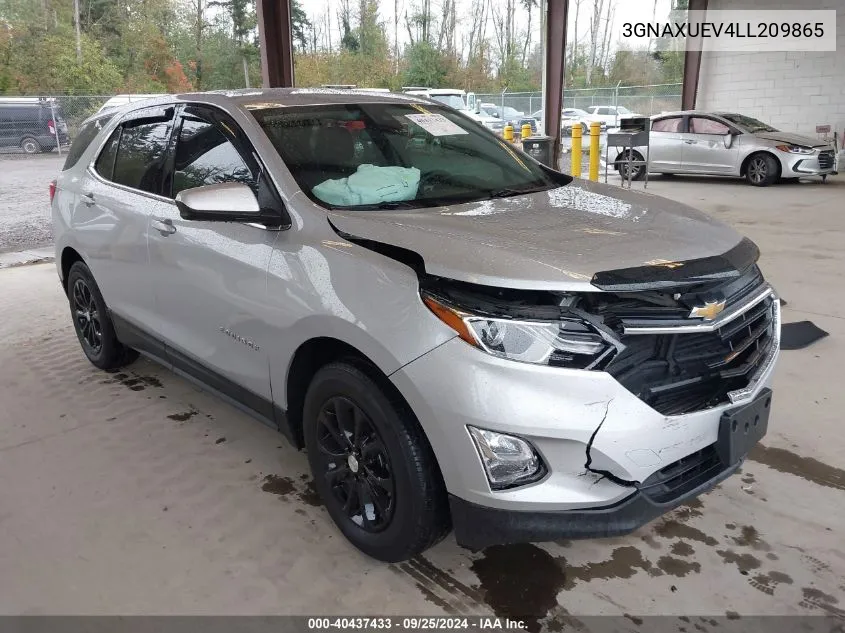 3GNAXUEV4LL209865 2020 Chevrolet Equinox Awd Lt 1.5L Turbo