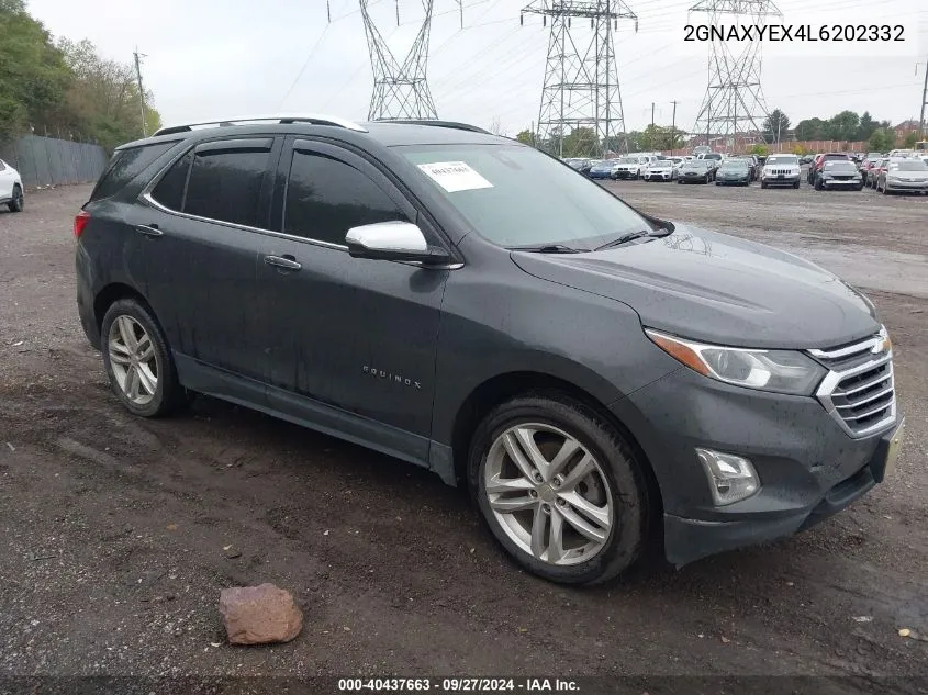 2020 Chevrolet Equinox Awd Premier 2.0L Turbo VIN: 2GNAXYEX4L6202332 Lot: 40437663