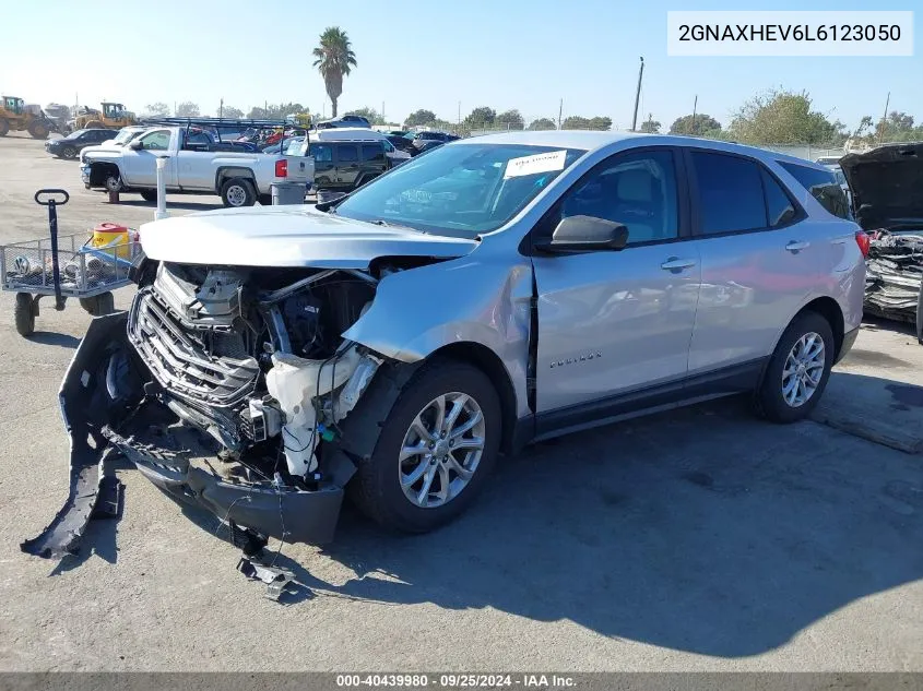 2020 Chevrolet Equinox Fwd Ls VIN: 2GNAXHEV6L6123050 Lot: 40439980