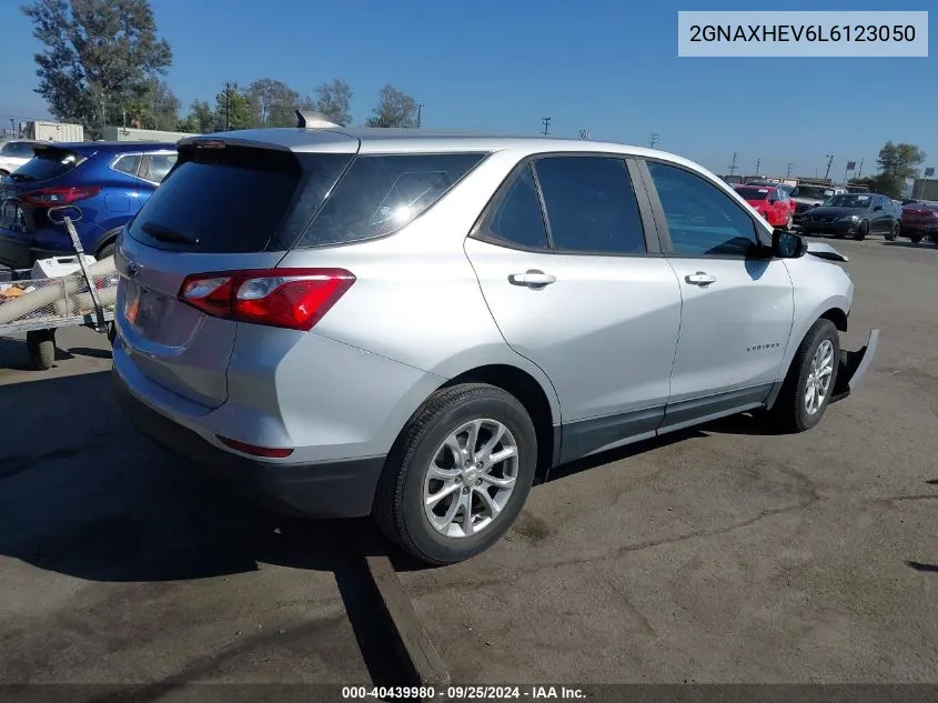 2020 Chevrolet Equinox Fwd Ls VIN: 2GNAXHEV6L6123050 Lot: 40439980