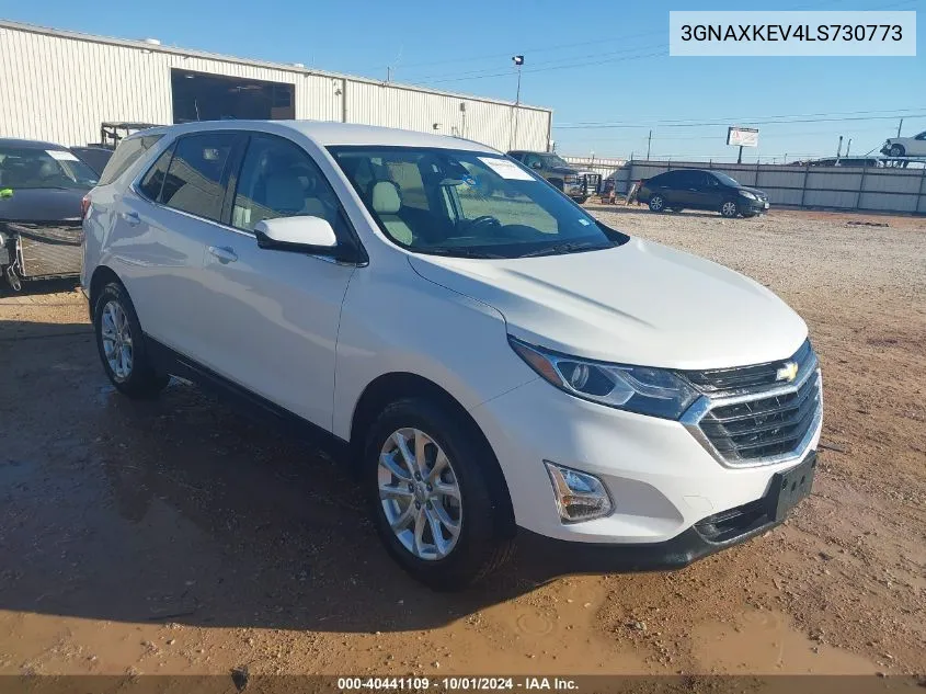 2020 Chevrolet Equinox Fwd Lt 1.5L Turbo VIN: 3GNAXKEV4LS730773 Lot: 40441109