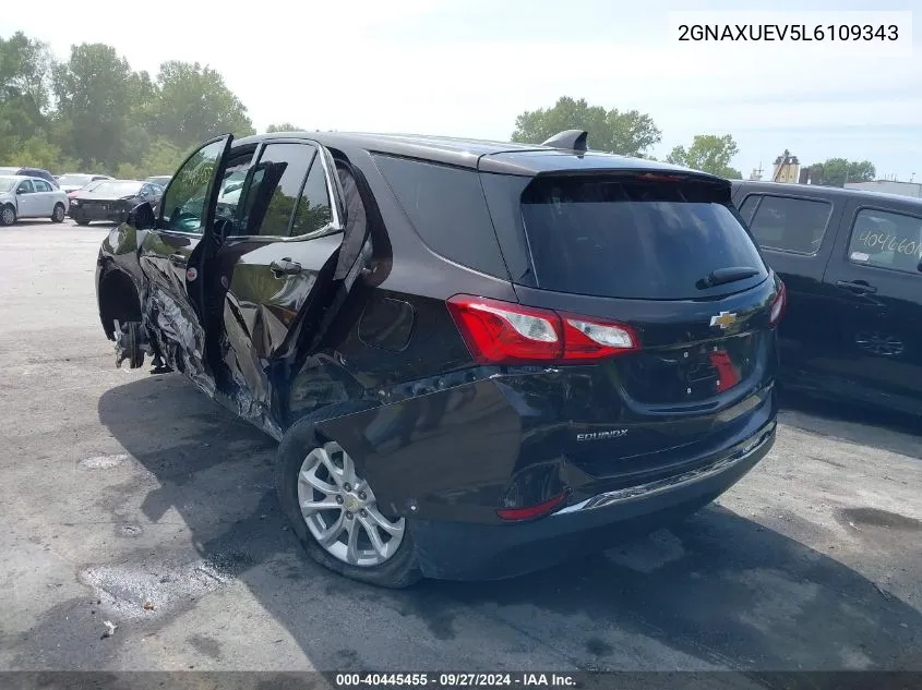 2020 Chevrolet Equinox Awd Lt 1.5L Turbo VIN: 2GNAXUEV5L6109343 Lot: 40445455