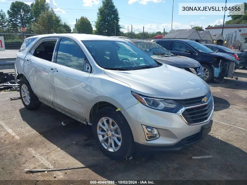 2020 Chevrolet Equinox Fwd 2Fl VIN: 3GNAXJEV5LL104556 Lot: 40447695