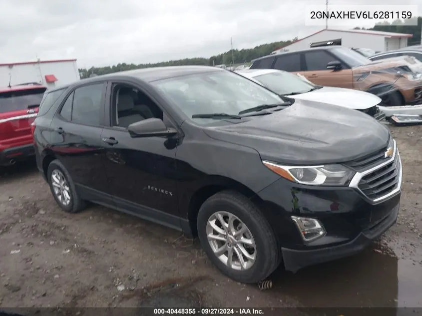 2020 Chevrolet Equinox Fwd Ls VIN: 2GNAXHEV6L6281159 Lot: 40448355