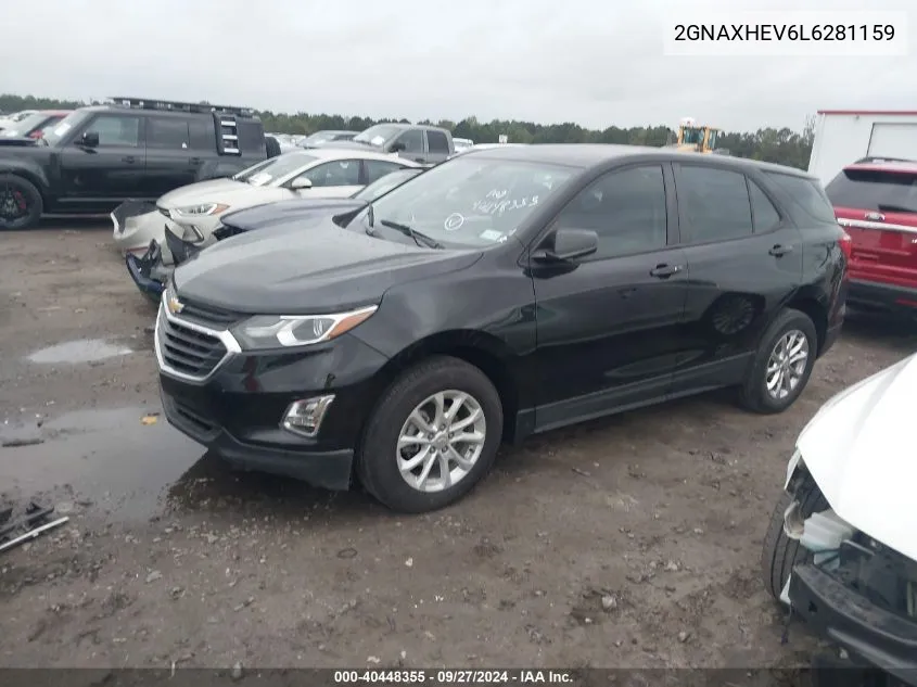 2020 Chevrolet Equinox Fwd Ls VIN: 2GNAXHEV6L6281159 Lot: 40448355