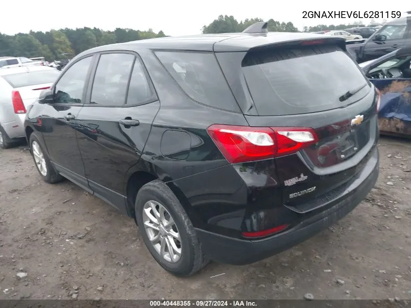 2020 Chevrolet Equinox Fwd Ls VIN: 2GNAXHEV6L6281159 Lot: 40448355