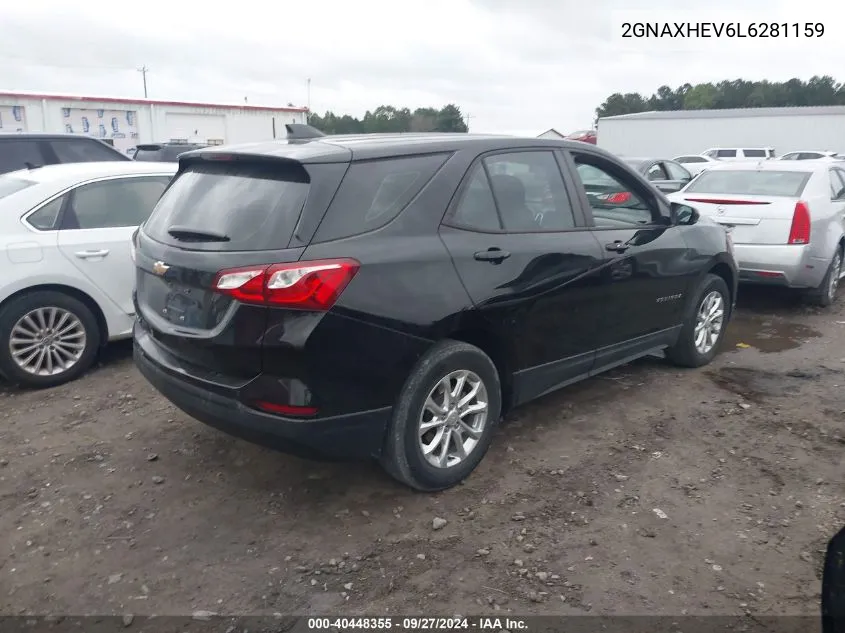 2020 Chevrolet Equinox Fwd Ls VIN: 2GNAXHEV6L6281159 Lot: 40448355