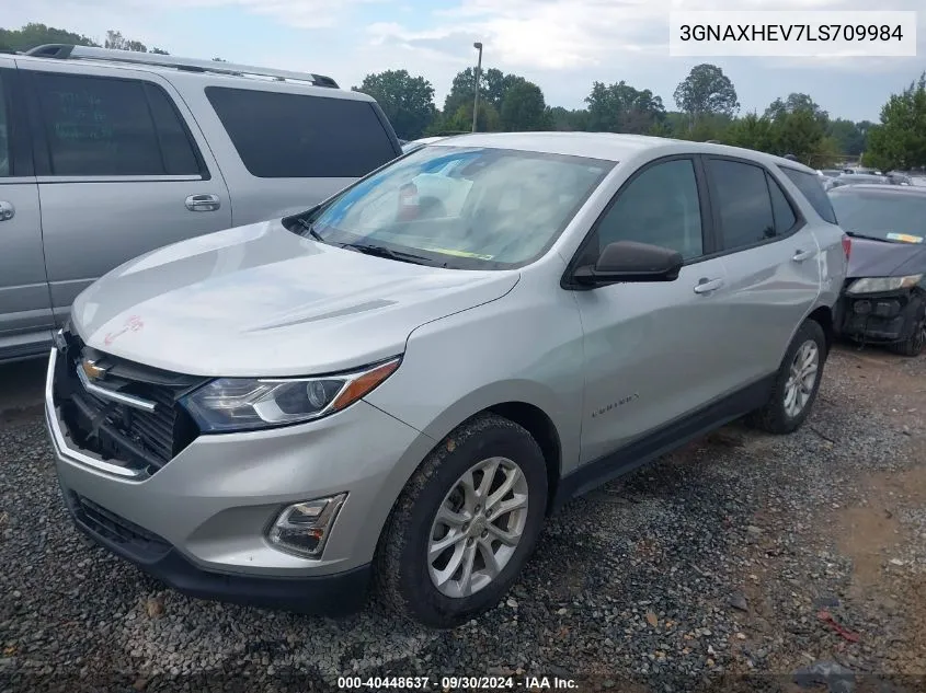 2020 Chevrolet Equinox Fwd Ls VIN: 3GNAXHEV7LS709984 Lot: 40448637