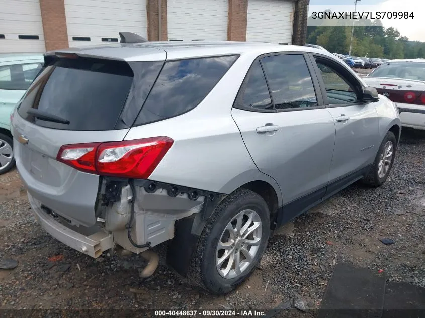 2020 Chevrolet Equinox Fwd Ls VIN: 3GNAXHEV7LS709984 Lot: 40448637